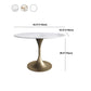 Glam Style Round Stone Top Restaurant Table Gold Base Dining Table Clearhalo 'Dining Tables & Seating' 'Dining Tables' 'dining_table' 'furn' 'furn_dining_table' 'Furniture' 'furniture_dining_table' 'Kitchen & Dining Furniture' 'kitchen' 'kitchen_dining_table' 4863371