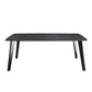 Black Steel 4-foot Table Industrial Rectangle Stone Top Dining Room Table Clearhalo 'Dining Tables & Seating' 'Dining Tables' 'dining_table' 'furn' 'furn_dining_table' 'Furniture' 'furniture_dining_table' 'Kitchen & Dining Furniture' 'kitchen' 'kitchen_dining_table' 4863382