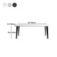 Black Steel 4-foot Table Industrial Rectangle Stone Top Dining Room Table Clearhalo 'Dining Tables & Seating' 'Dining Tables' 'dining_table' 'furn' 'furn_dining_table' 'Furniture' 'furniture_dining_table' 'Kitchen & Dining Furniture' 'kitchen' 'kitchen_dining_table' 4863386