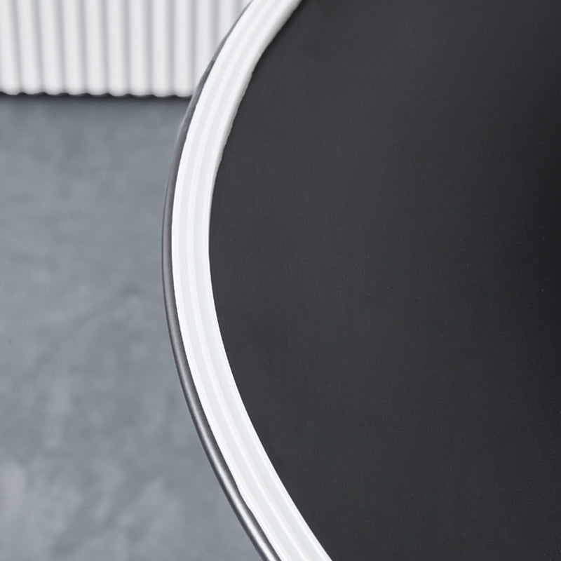 Contemporary Stone Round Top Restaurant Table Metal Base Dining Table Clearhalo 'Dining Tables & Seating' 'Dining Tables' 'dining_table' 'furn' 'furn_dining_table' 'Furniture' 'furniture_dining_table' 'Kitchen & Dining Furniture' 'kitchen' 'kitchen_dining_table' 4863394