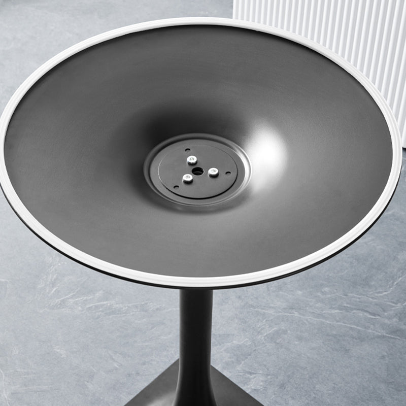 Contemporary Stone Round Top Restaurant Table Metal Base Dining Table Clearhalo 'Dining Tables & Seating' 'Dining Tables' 'dining_table' 'furn' 'furn_dining_table' 'Furniture' 'furniture_dining_table' 'Kitchen & Dining Furniture' 'kitchen' 'kitchen_dining_table' 4863396