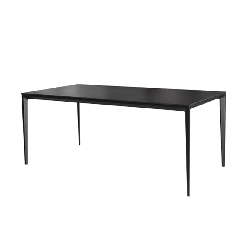 Metal Base Rectangle Dining Table Sintered Stone Table with 4 Legs Clearhalo 'Dining Tables & Seating' 'Dining Tables' 'dining_table' 'Furniture' 'furniture_dining_table' 'Kitchen & Dining Furniture' 'kitchen' 'kitchen_dining_table' 4863448