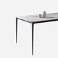 Metal Base Rectangle Dining Table Sintered Stone Table with 4 Legs Clearhalo 'Dining Tables & Seating' 'Dining Tables' 'dining_table' 'Furniture' 'furniture_dining_table' 'Kitchen & Dining Furniture' 'kitchen' 'kitchen_dining_table' 4863450