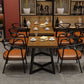 Industrial Wooden Dining Table Double Pedestal Dining Table for Restaurant Clearhalo 'Dining Tables & Seating' 'Dining Tables' 'dining_table' 'furn' 'furn_dining_table' 'Furniture' 'furniture_dining_table' 'Kitchen & Dining Furniture' 'kitchen' 'kitchen_dining_table' 4863477