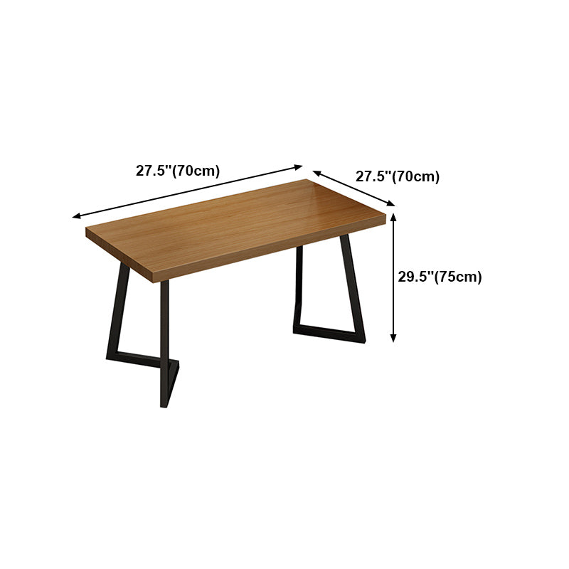 Industrial Wooden Dining Table Double Pedestal Dining Table for Restaurant Clearhalo 'Dining Tables & Seating' 'Dining Tables' 'dining_table' 'furn' 'furn_dining_table' 'Furniture' 'furniture_dining_table' 'Kitchen & Dining Furniture' 'kitchen' 'kitchen_dining_table' 4863490