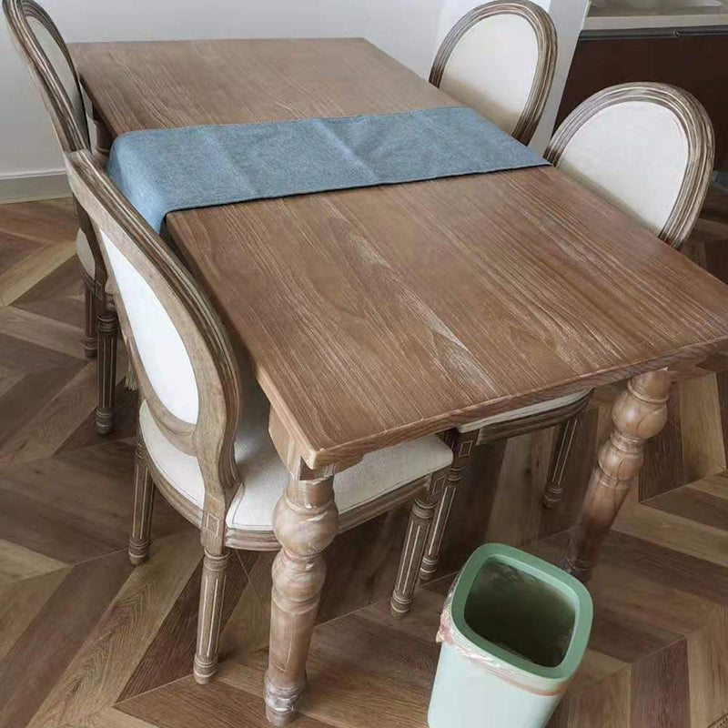 Medieval Modern Dining Table for Restaurant Rectangle Pine Wood Old Table with 4 Legs Clearhalo 'Dining Tables & Seating' 'Dining Tables' 'dining_table' 'furn' 'furn_dining_table' 'Furniture' 'furniture_dining_table' 'Kitchen & Dining Furniture' 'kitchen' 'kitchen_dining_table' 4863493