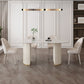 Sintered Stone Dining Table Traditional Luxury Double Pedestal Table Clearhalo 'Dining Tables & Seating' 'Dining Tables' 'dining_table' 'furn' 'furn_dining_table' 'Furniture' 'furniture_dining_table' 'Kitchen & Dining Furniture' 'kitchen' 'kitchen_dining_table' 4863541