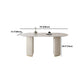 Sintered Stone Dining Table Traditional Luxury Double Pedestal Table Clearhalo 'Dining Tables & Seating' 'Dining Tables' 'dining_table' 'furn' 'furn_dining_table' 'Furniture' 'furniture_dining_table' 'Kitchen & Dining Furniture' 'kitchen' 'kitchen_dining_table' 4863551