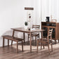 Solid Wood Dining Room Table Contemporary Style 4-foot Dining Site Table Walnut 47.2"L x 29.5"W x 29.5"H Without Chairs Clearhalo 'Dining Tables & Seating' 'Dining Tables' 'dining_table' 'furn' 'furn_dining_table' 'Furniture' 'furniture_dining_table' 'Kitchen & Dining Furniture' 'kitchen' 'kitchen_dining_table' 4863554