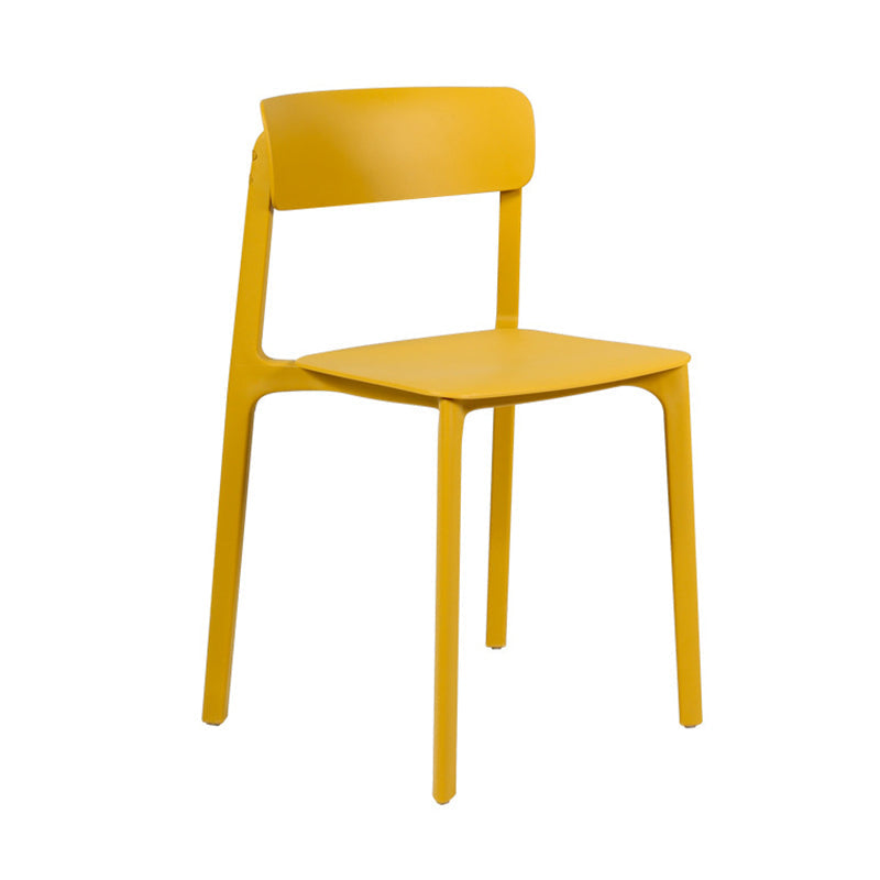 Modern Style Stackable Plastic Chair Open Back Dining Side Chair Clearhalo 'Dining Chairs' 'Dining Tables & Seating' 'dining_chair' 'furn' 'furn_dining_chair' 'Furniture' 'furniture_dining_chair' 'Kitchen & Dining Furniture' 4863609