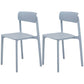 Modern Style Stackable Plastic Chair Open Back Dining Side Chair Gray Blue 2 Piece Set Clearhalo 'Dining Chairs' 'Dining Tables & Seating' 'dining_chair' 'furn' 'furn_dining_chair' 'Furniture' 'furniture_dining_chair' 'Kitchen & Dining Furniture' 4863612