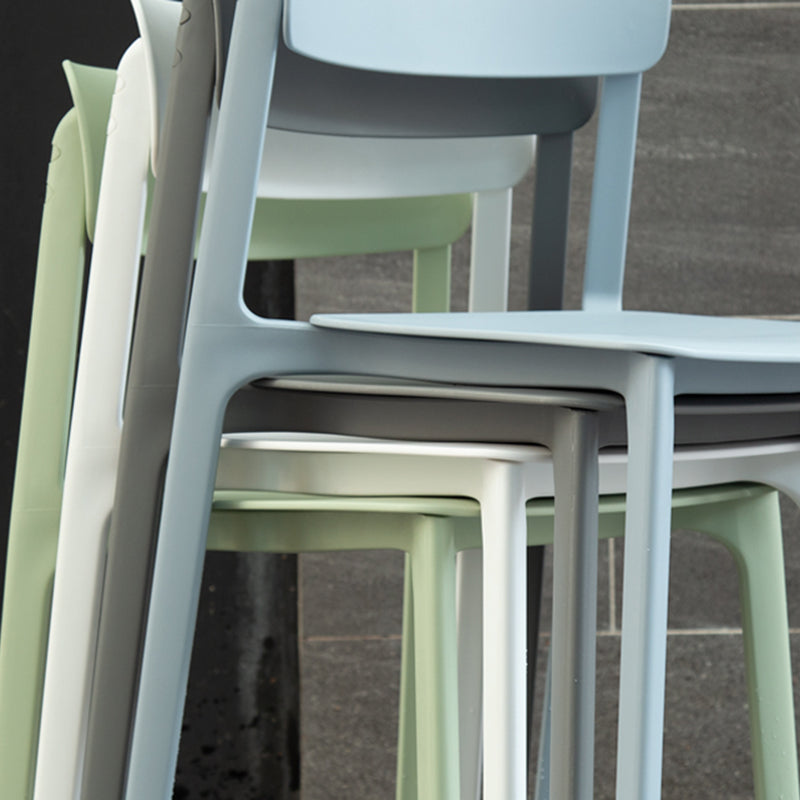 Modern Style Stackable Plastic Chair Open Back Dining Side Chair Clearhalo 'Dining Chairs' 'Dining Tables & Seating' 'dining_chair' 'furn' 'furn_dining_chair' 'Furniture' 'furniture_dining_chair' 'Kitchen & Dining Furniture' 4863613