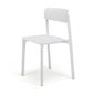Modern Style Stackable Plastic Chair Open Back Dining Side Chair White 1 Piece Clearhalo 'Dining Chairs' 'Dining Tables & Seating' 'dining_chair' 'furn' 'furn_dining_chair' 'Furniture' 'furniture_dining_chair' 'Kitchen & Dining Furniture' 4863640