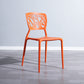 Scandinavian Plastic Kitchen and Dining Room Chair Open Back Dining Side Chair Orange 1 Piece Clearhalo 'Dining Chairs' 'Dining Tables & Seating' 'dining_chair' 'furn' 'furn_dining_chair' 'Furniture' 'furniture_dining_chair' 'Kitchen & Dining Furniture' 4863645
