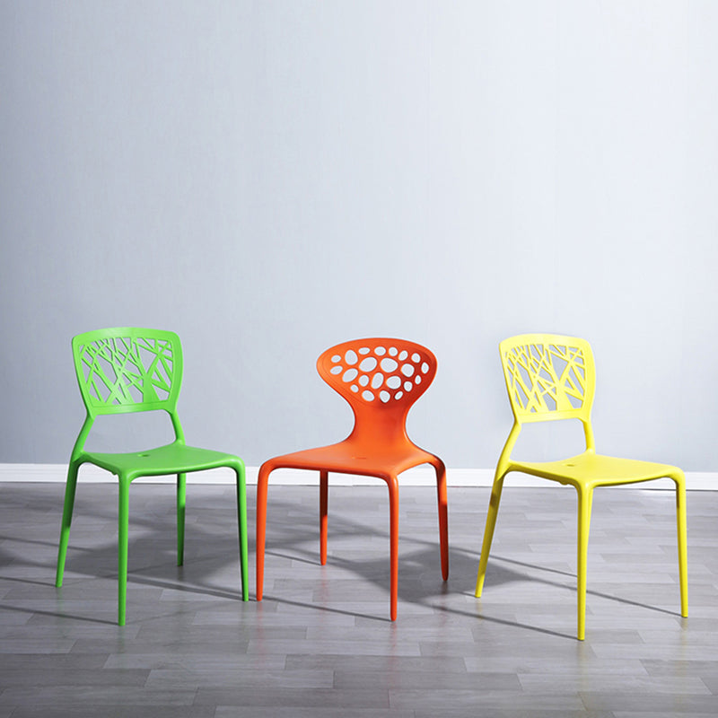 Scandinavian Plastic Kitchen and Dining Room Chair Open Back Dining Side Chair Clearhalo 'Dining Chairs' 'Dining Tables & Seating' 'dining_chair' 'furn' 'furn_dining_chair' 'Furniture' 'furniture_dining_chair' 'Kitchen & Dining Furniture' 4863646