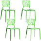 Scandinavian Plastic Kitchen and Dining Room Chair Open Back Dining Side Chair Green 4 Piece Set Clearhalo 'Dining Chairs' 'Dining Tables & Seating' 'dining_chair' 'furn' 'furn_dining_chair' 'Furniture' 'furniture_dining_chair' 'Kitchen & Dining Furniture' 4863656