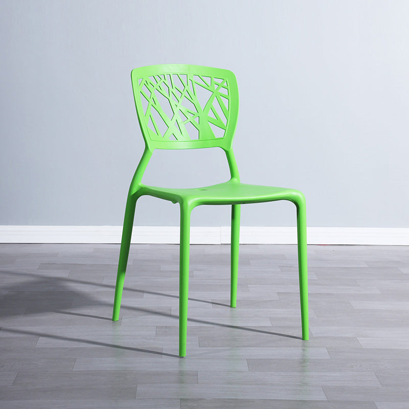 Scandinavian Plastic Kitchen and Dining Room Chair Open Back Dining Side Chair Green 1 Piece Clearhalo 'Dining Chairs' 'Dining Tables & Seating' 'dining_chair' 'furn' 'furn_dining_chair' 'Furniture' 'furniture_dining_chair' 'Kitchen & Dining Furniture' 4863658