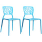 Scandinavian Plastic Kitchen and Dining Room Chair Open Back Dining Side Chair Blue 2 Piece Set Clearhalo 'Dining Chairs' 'Dining Tables & Seating' 'dining_chair' 'furn' 'furn_dining_chair' 'Furniture' 'furniture_dining_chair' 'Kitchen & Dining Furniture' 4863665