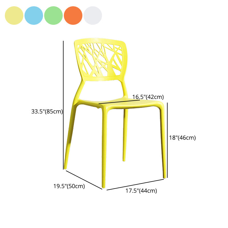 Scandinavian Plastic Kitchen and Dining Room Chair Open Back Dining Side Chair Clearhalo 'Dining Chairs' 'Dining Tables & Seating' 'dining_chair' 'furn' 'furn_dining_chair' 'Furniture' 'furniture_dining_chair' 'Kitchen & Dining Furniture' 4863669