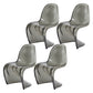 Nordic Style Armless Chair Plastic Home Side Chair for Dining Room Smoke Gray Set of 4 Clearhalo 'Dining Chairs' 'Dining Tables & Seating' 'dining_chair' 'Furniture' 'furniture_dining_chair' 'Kitchen & Dining Furniture' 4863673