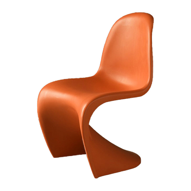 Nordic Style Armless Chair Plastic Home Side Chair for Dining Room Orange 1 Piece Clearhalo 'Dining Chairs' 'Dining Tables & Seating' 'dining_chair' 'Furniture' 'furniture_dining_chair' 'Kitchen & Dining Furniture' 4863686