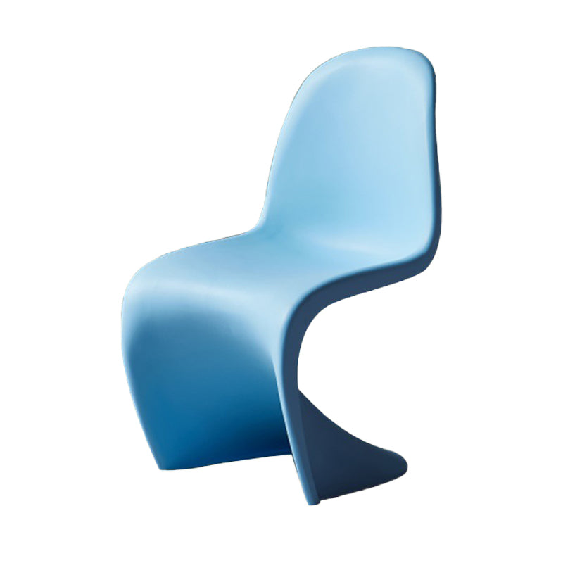 Nordic Style Armless Chair Plastic Home Side Chair for Dining Room Blue 1 Piece Clearhalo 'Dining Chairs' 'Dining Tables & Seating' 'dining_chair' 'Furniture' 'furniture_dining_chair' 'Kitchen & Dining Furniture' 4863692