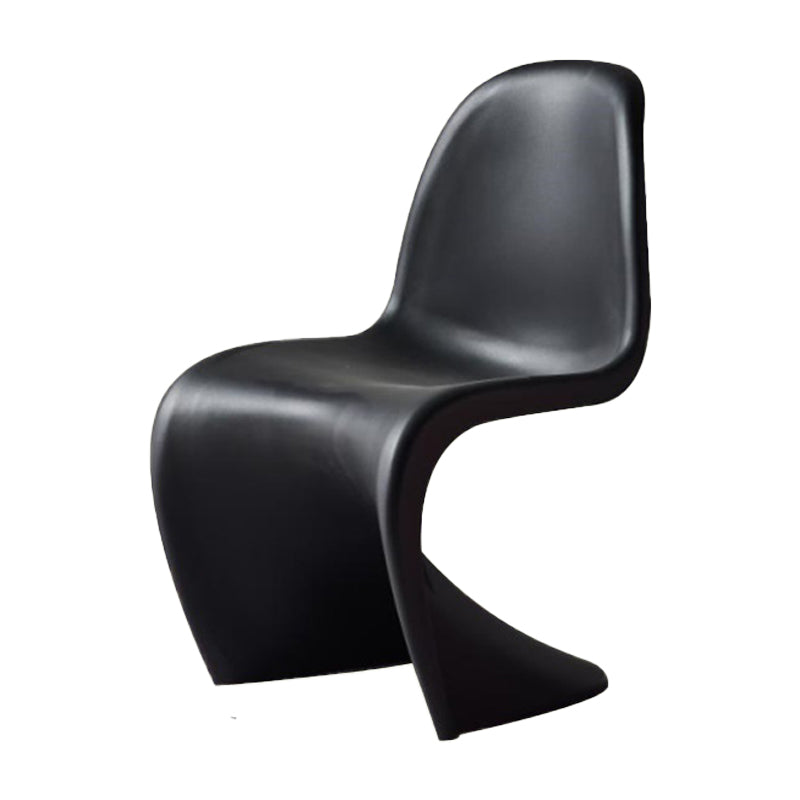 Nordic Style Armless Chair Plastic Home Side Chair for Dining Room Black 1 Piece Clearhalo 'Dining Chairs' 'Dining Tables & Seating' 'dining_chair' 'Furniture' 'furniture_dining_chair' 'Kitchen & Dining Furniture' 4863698
