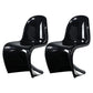 Nordic Style Armless Chair Plastic Home Side Chair for Dining Room Gloss Black Set of 2 Clearhalo 'Dining Chairs' 'Dining Tables & Seating' 'dining_chair' 'Furniture' 'furniture_dining_chair' 'Kitchen & Dining Furniture' 4863703