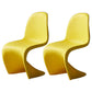 Nordic Style Armless Chair Plastic Home Side Chair for Dining Room Yellow Set of 2 Clearhalo 'Dining Chairs' 'Dining Tables & Seating' 'dining_chair' 'Furniture' 'furniture_dining_chair' 'Kitchen & Dining Furniture' 4863706