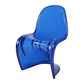 Nordic Style Armless Chair Plastic Home Side Chair for Dining Room Clear-Blue 1 Piece Clearhalo 'Dining Chairs' 'Dining Tables & Seating' 'dining_chair' 'Furniture' 'furniture_dining_chair' 'Kitchen & Dining Furniture' 4863708