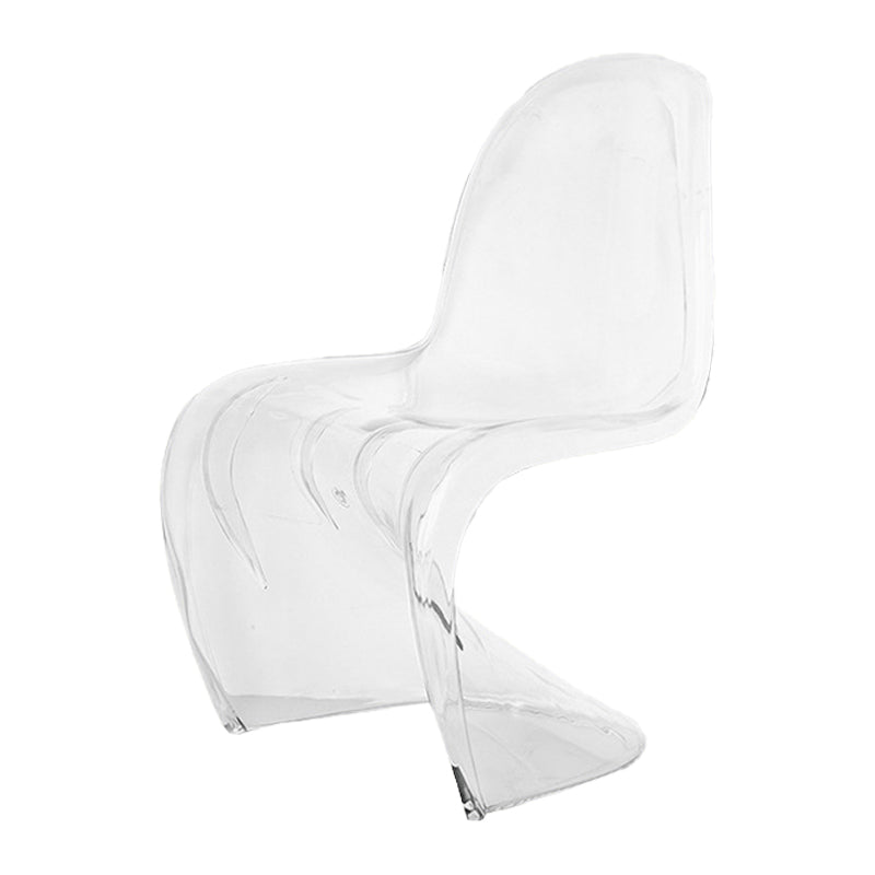 Nordic Style Armless Chair Plastic Home Side Chair for Dining Room Clear 1 Piece Clearhalo 'Dining Chairs' 'Dining Tables & Seating' 'dining_chair' 'Furniture' 'furniture_dining_chair' 'Kitchen & Dining Furniture' 4863711