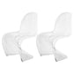 Nordic Style Armless Chair Plastic Home Side Chair for Dining Room Clear Set of 2 Clearhalo 'Dining Chairs' 'Dining Tables & Seating' 'dining_chair' 'Furniture' 'furniture_dining_chair' 'Kitchen & Dining Furniture' 4863712