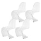 Nordic Style Armless Chair Plastic Home Side Chair for Dining Room Clear Set of 4 Clearhalo 'Dining Chairs' 'Dining Tables & Seating' 'dining_chair' 'Furniture' 'furniture_dining_chair' 'Kitchen & Dining Furniture' 4863713