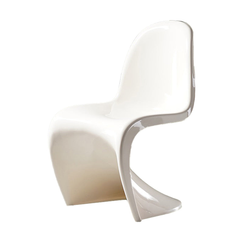 Nordic Style Armless Chair Plastic Home Side Chair for Dining Room Cream 1 Piece Clearhalo 'Dining Chairs' 'Dining Tables & Seating' 'dining_chair' 'Furniture' 'furniture_dining_chair' 'Kitchen & Dining Furniture' 4863714