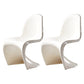 Nordic Style Armless Chair Plastic Home Side Chair for Dining Room Cream Set of 2 Clearhalo 'Dining Chairs' 'Dining Tables & Seating' 'dining_chair' 'Furniture' 'furniture_dining_chair' 'Kitchen & Dining Furniture' 4863715