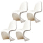 Nordic Style Armless Chair Plastic Home Side Chair for Dining Room Cream Set of 4 Clearhalo 'Dining Chairs' 'Dining Tables & Seating' 'dining_chair' 'Furniture' 'furniture_dining_chair' 'Kitchen & Dining Furniture' 4863716