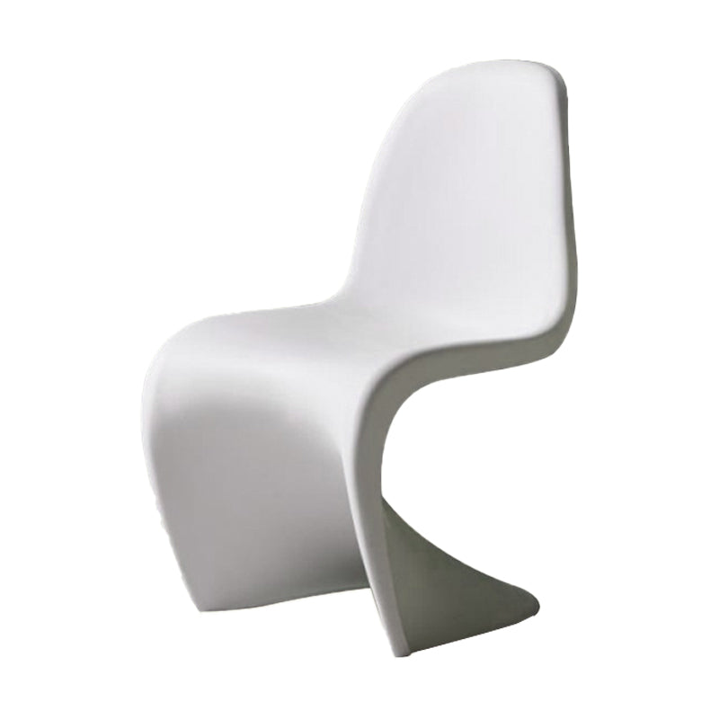 Nordic Style Armless Chair Plastic Home Side Chair for Dining Room White 1 Piece Clearhalo 'Dining Chairs' 'Dining Tables & Seating' 'dining_chair' 'Furniture' 'furniture_dining_chair' 'Kitchen & Dining Furniture' 4863717