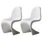 Nordic Style Armless Chair Plastic Home Side Chair for Dining Room White Set of 2 Clearhalo 'Dining Chairs' 'Dining Tables & Seating' 'dining_chair' 'Furniture' 'furniture_dining_chair' 'Kitchen & Dining Furniture' 4863718