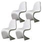 Nordic Style Armless Chair Plastic Home Side Chair for Dining Room White Set of 4 Clearhalo 'Dining Chairs' 'Dining Tables & Seating' 'dining_chair' 'Furniture' 'furniture_dining_chair' 'Kitchen & Dining Furniture' 4863719