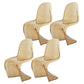 Nordic Style Armless Chair Plastic Home Side Chair for Dining Room Amber Set of 4 Clearhalo 'Dining Chairs' 'Dining Tables & Seating' 'dining_chair' 'Furniture' 'furniture_dining_chair' 'Kitchen & Dining Furniture' 4863722