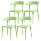 Nordic Style Arm Chair Plastic Stackable Chair for Dining Room Light Green 4 Piece Set Clearhalo 'Dining Chairs' 'Dining Tables & Seating' 'dining_chair' 'furn' 'furn_dining_chair' 'Furniture' 'furniture_dining_chair' 'Kitchen & Dining Furniture' 4863733