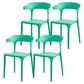 Nordic Style Arm Chair Plastic Stackable Chair for Dining Room Green 4 Piece Set Clearhalo 'Dining Chairs' 'Dining Tables & Seating' 'dining_chair' 'furn' 'furn_dining_chair' 'Furniture' 'furniture_dining_chair' 'Kitchen & Dining Furniture' 4863738
