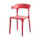 Nordic Style Arm Chair Plastic Stackable Chair for Dining Room Red 1 Piece Clearhalo 'Dining Chairs' 'Dining Tables & Seating' 'dining_chair' 'furn' 'furn_dining_chair' 'Furniture' 'furniture_dining_chair' 'Kitchen & Dining Furniture' 4863740