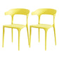 Nordic Style Arm Chair Plastic Stackable Chair for Dining Room Yellow 2 Piece Set Clearhalo 'Dining Chairs' 'Dining Tables & Seating' 'dining_chair' 'furn' 'furn_dining_chair' 'Furniture' 'furniture_dining_chair' 'Kitchen & Dining Furniture' 4863750