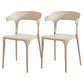 Nordic Style Arm Chair Plastic Stackable Chair for Dining Room Khaki 2 Piece Set Clearhalo 'Dining Chairs' 'Dining Tables & Seating' 'dining_chair' 'furn' 'furn_dining_chair' 'Furniture' 'furniture_dining_chair' 'Kitchen & Dining Furniture' 4863753