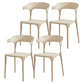 Nordic Style Arm Chair Plastic Stackable Chair for Dining Room Khaki 4 Piece Set Clearhalo 'Dining Chairs' 'Dining Tables & Seating' 'dining_chair' 'furn' 'furn_dining_chair' 'Furniture' 'furniture_dining_chair' 'Kitchen & Dining Furniture' 4863754