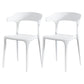 Nordic Style Arm Chair Plastic Stackable Chair for Dining Room White 2 Piece Set Clearhalo 'Dining Chairs' 'Dining Tables & Seating' 'dining_chair' 'furn' 'furn_dining_chair' 'Furniture' 'furniture_dining_chair' 'Kitchen & Dining Furniture' 4863756