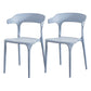 Nordic Style Arm Chair Plastic Stackable Chair for Dining Room Dark Gray 2 Piece Set Clearhalo 'Dining Chairs' 'Dining Tables & Seating' 'dining_chair' 'furn' 'furn_dining_chair' 'Furniture' 'furniture_dining_chair' 'Kitchen & Dining Furniture' 4863765
