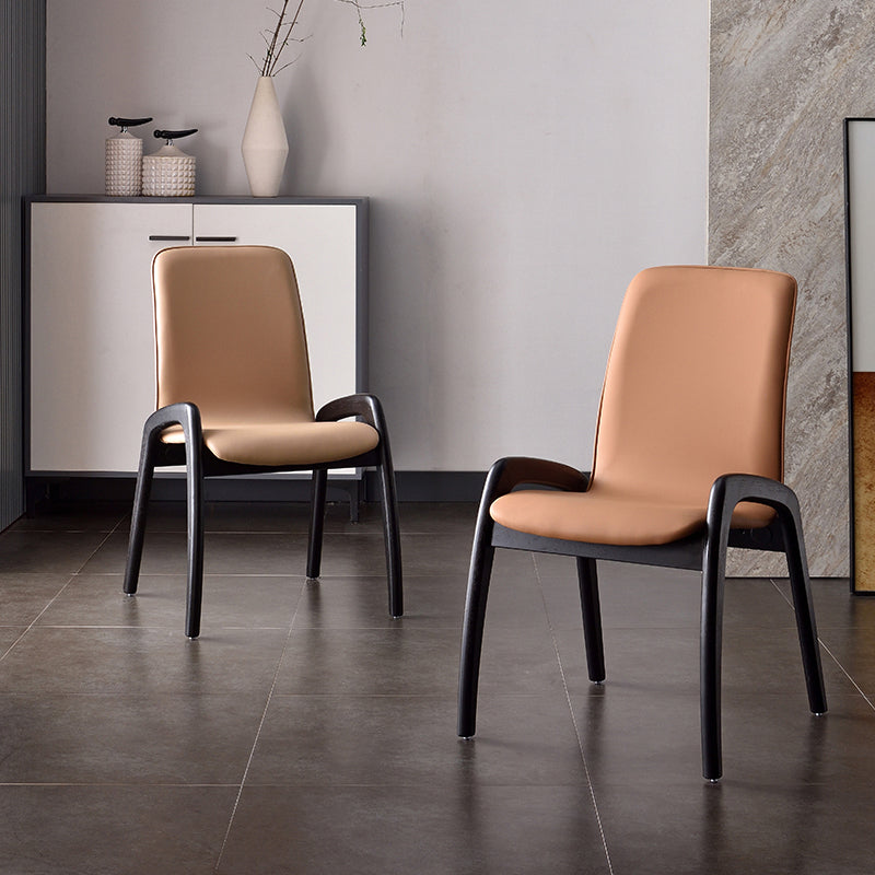 Modern Style Arm Chair Black Wood Legs Side Chair with Upholstered for Dining Room Clearhalo 'Dining Chairs' 'Dining Tables & Seating' 'dining_chair' 'furn' 'furn_dining_chair' 'Furniture' 'furniture_dining_chair' 'Kitchen & Dining Furniture' 4863780