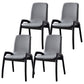 Modern Style Arm Chair Black Wood Legs Side Chair with Upholstered for Dining Room Grey 4 Piece Set Clearhalo 'Dining Chairs' 'Dining Tables & Seating' 'dining_chair' 'furn' 'furn_dining_chair' 'Furniture' 'furniture_dining_chair' 'Kitchen & Dining Furniture' 4863783